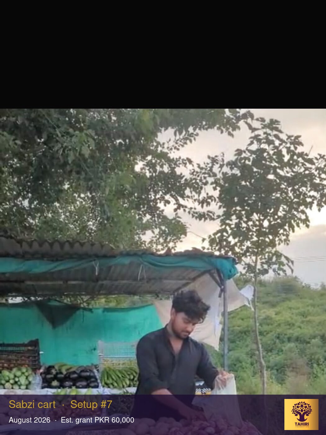 Sabzi cart in Sanjwal, Attock
